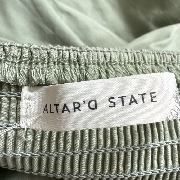 Altar’d State Marsha Pleated Mini Dress Mint Green Size L - Picture 12 of 15